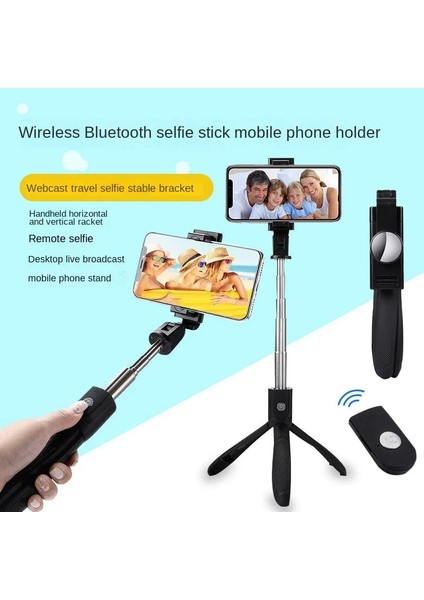 K10S Beyaz Kablosuz Bluetooth Selfie Sopa Katlanabilir Mini Tripod Ios Android Telefon Standı Cep Telefonu Tripod Için Uzaktan Kumanda ile (Yurt Dışından) modelleri