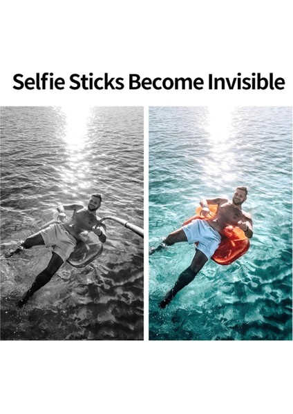 Telesın 106 "selfie Sopa Karbon Fiber Uzatılabilir El Monopod Gopro Hero 10 9 8 7 6 5 Gopro Max Osmo Eylem INSTA360 (Yurt Dışından)