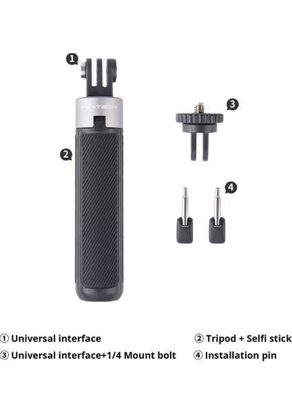Pgytech Uzatma Direği Tripod Katlanabilir Selfie Çubuğu Mini Ahtapot Tripod GOPRO/INSTA360/FEIYU Cep/xiaoyi El Kamera Standı (Yurt Dışından) fırsatları