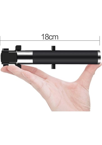 AF11 Yeni Huawei AF11 Selfie Çubuğu 3.5mm Konnektör Tripod Selfie Çubuğu 270° Döndürme Telefon Standı Tutucu Iso Android Için Uzunluk 18 cm (Yurt Dışından)