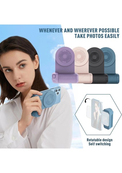 C Telefon El Selfie Güçlendirici Tutucu El Kavrama Bluetooth Uyumlu Tutucu Telefon Tutma Deklanşör Kamera El Manyetik I8I3 (Yurt Dışından)