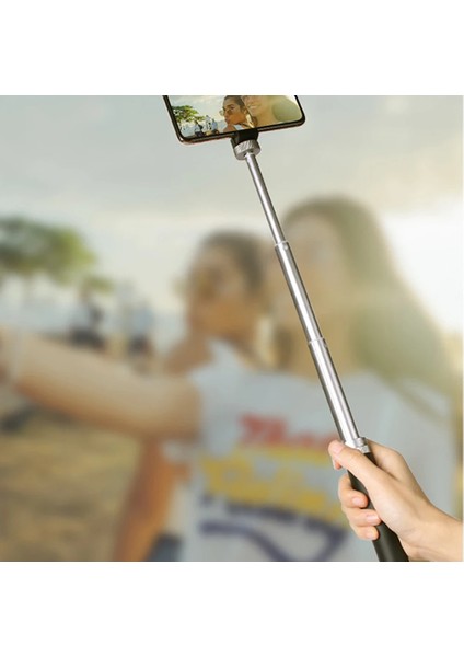 Aksiyon Kamerası Için Siyah Uzatma Selfie Çubuğu Alüminyum Alaşımlı Uzatılabilir Monopod El Tutacağı, Ipli Çanta 1/4 Standart Vida (Yurt Dışından)