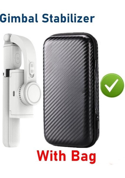L08 White4 Bluetooth Uyumlu Selfie Çubuğu Tripod Anti-Sarsıntı El Gimbal Sabitleyici Iphone Samsung Xiaomi Akıllı Telefon (Yurt Dışından)