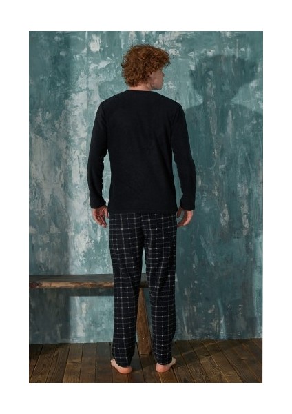 Erkek Polar Fermuarlı Pijama Takımı Uzun Kollu fiyatları