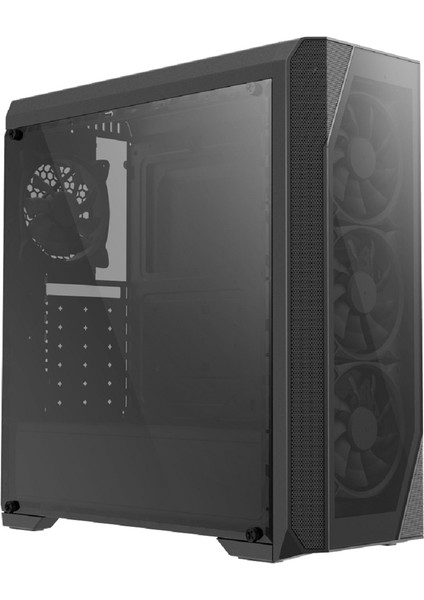 N5TF 800W +80 Atx Mid Tower Siyah Kasa 4 Rgb Fanlı 1 x Kulaklık, 1 x Mikrofon, 2 x USB 2.0, 1 x USB 3.0, Fan Kontrol, Renkli Akralik Panel, PCI/AGP365MM