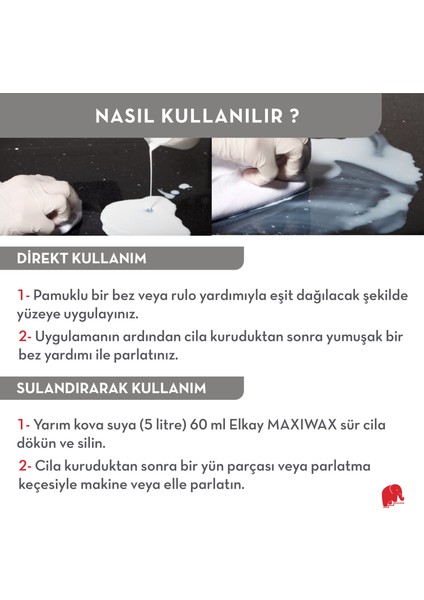 Em16 Maxiwax Doğal Taş Süt Cila - 1 Lt.