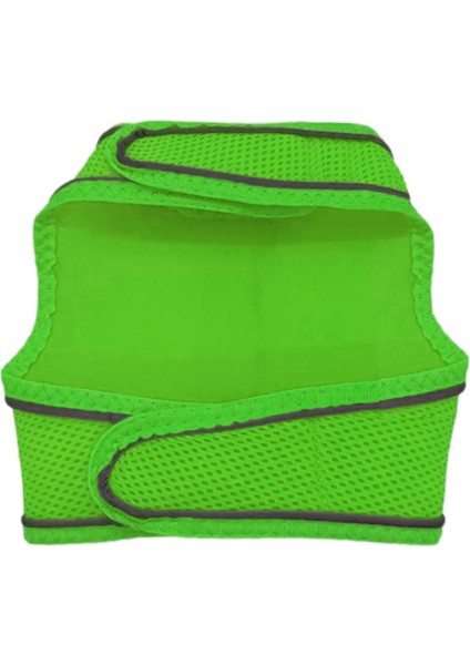 Çift Kilitli Sportif Kedi Köpek Göğüs Tasma Seti 30-38 cm Small Yeşil