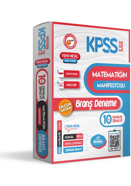 KPSS 2024 Matematiğin Manifestosu 10'lu DIJITAL Çözümlü Branş Deneme