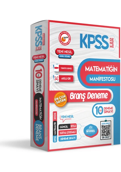 İnformal Yayınları KPSS 2024 Matematiğin Manifestosu 10'lu DIJITAL Çözümlü Branş Deneme