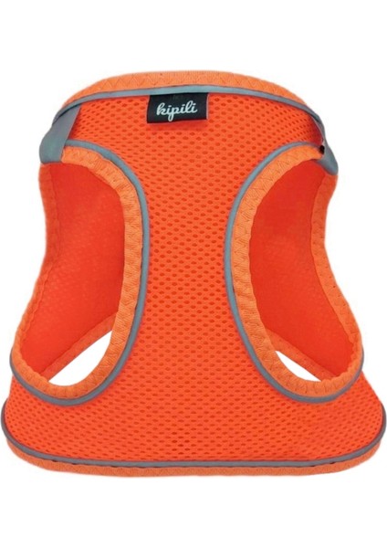 Üç Kilitli Sportif Kedi Köpek Göğüs Tasması 24-28 cm Xx-Small Turuncu