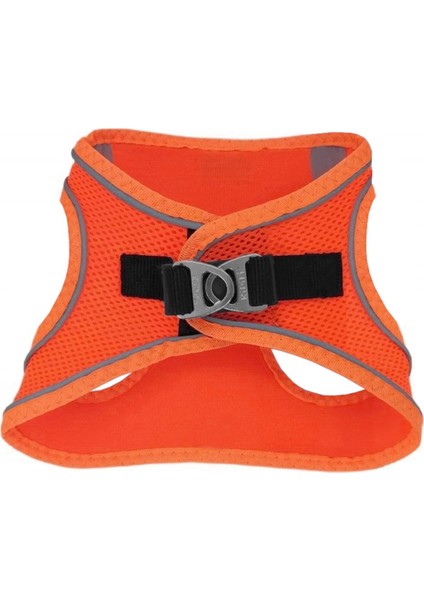 Üç Kilitli Sportif Kedi Köpek Göğüs Tasması 24-28 cm Xx-Small Turuncu