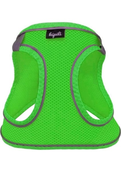 Üç Kilitli Sportif Kedi Köpek Göğüs Tasması 20-24 cm Xxx-Small Yeşil