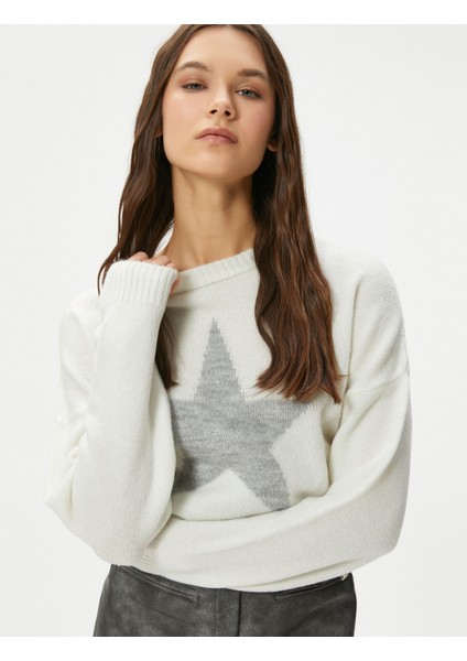 Triko Kazak Yumuşak Dokulu Yıldız Desenli Uzun Kollu fiyatları