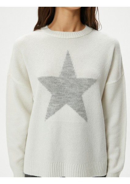 Triko Kazak Yumuşak Dokulu Yıldız Desenli Uzun Kollu indirimleri