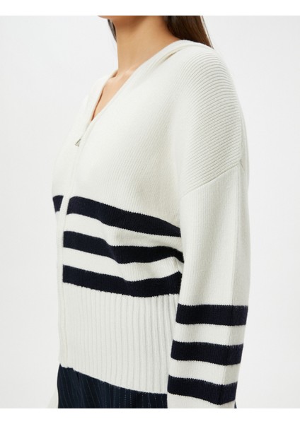 Fermuarlı Hırka Geniş Yaka Ribanalı indirimleri