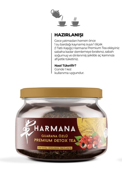 Guarana Özlü Premium Detox Tea Net 150 gr (60 Günlük Kullanım)