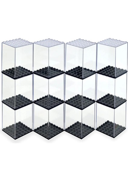 6 Adet Minifigures Akrilik Ekran Kutusu Minifigure Oyuncak Bebek Koleksiyon, Action Figure Yapı Taşı Istiflenebilir Vitrin (Yurt Dışından)