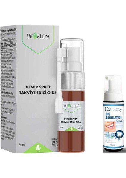 Demir Sprey Takviye Edici Gıda 15 Ml - Diş Beyazlatıcı Köpük