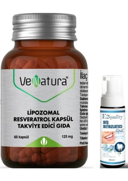 Lipozomal Resveratrol Kapsül Takviye Edici Gıda 60 Kapsül - Diş Beyazlatıcı Köpük