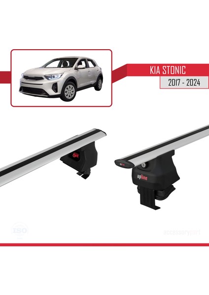 Kia Stonic 2017 ve Sonrası ile Uyumlu Ace-4 Ara Atkı Tavan Barı Gri