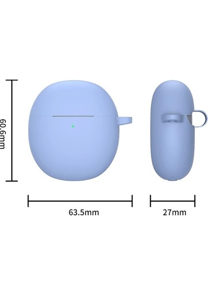 Vivo Tws Air ile Uyumlu Kulaklık Kılıf Silikon Yumuşak Koruyucu Toz ve Kirden Koruyan Kılıfı