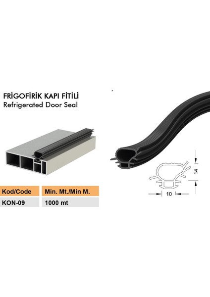 Frigofirik Kapı Fitili Alüminyum Araç Kapak Fitili Siyah 10 Metre modelleri