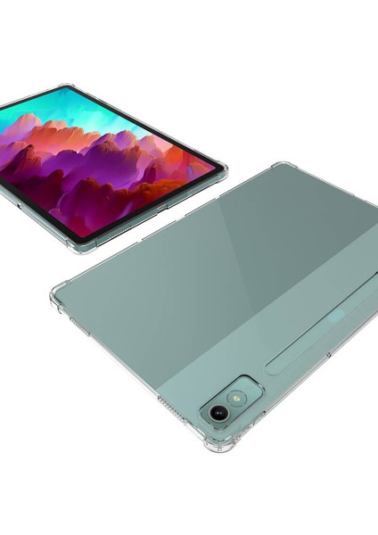 Lenovo Tab P12 Kılıf Köşeleri Darbeye Dayanıklı Antishock Silikon As3 Renksiz