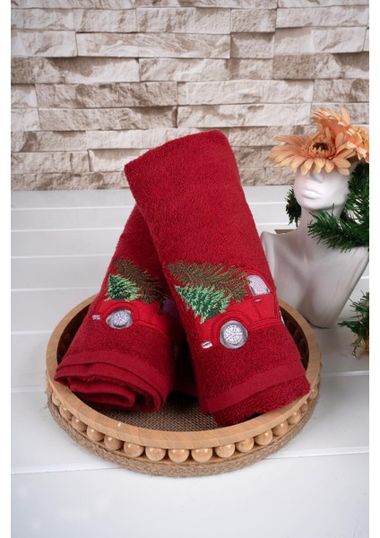 Pamuk Ikili 50X100 cm Yılbaşı Nakışlı Havlu/havlu Seti modelleri