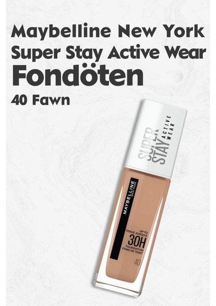 Super Stay Active Wear Fondöten 40 Fawn