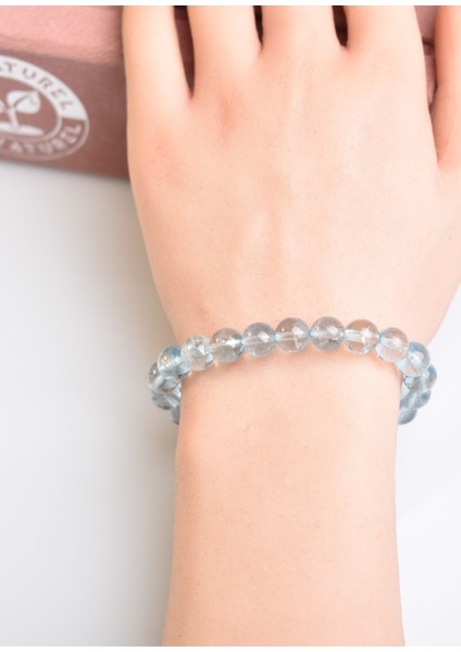Sertifikalı Topaz Doğal Taş 8 mm Bileklik