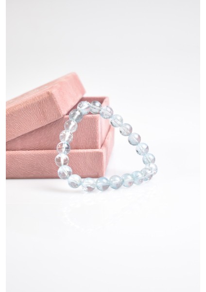 Sertifikalı Topaz Doğal Taş 8 mm Bileklik modelleri