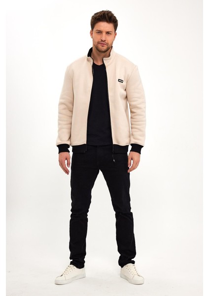 Şardonlu Dik Yaka Mont modelleri