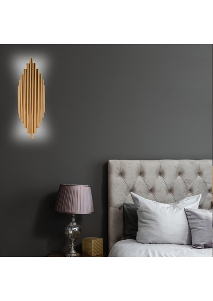 GOLD Rengi 3 Renkli Ledli Aplik Duvar Lambası Otel Salon Ev Ofis Restaurantlar Için Aplik Modelleri