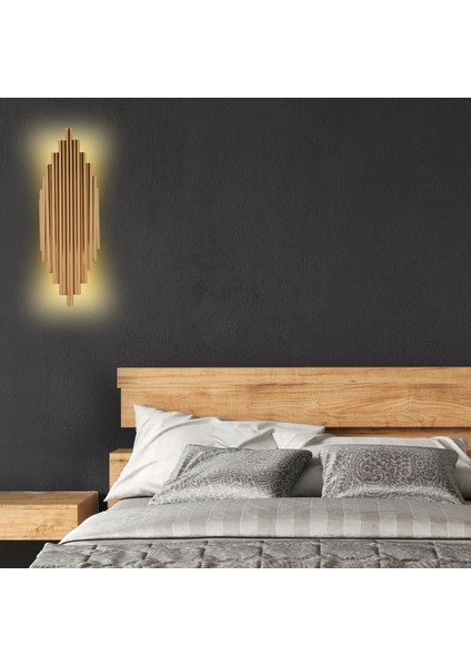 GOLD Rengi 3 Renkli Ledli Aplik Duvar Lambası Otel Salon Ev Ofis Restaurantlar Için Aplik Modelleri