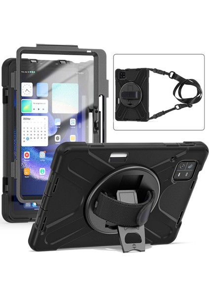 Casestreet Xiaomi Mi Pad 6 Kılıf Defender Tablet Tank Koruma Standlı Df7 Siyah