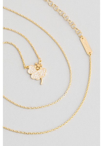 Şanslı Bff 18 Ayar Sarı Altın Kaplama 48 cm Gümüş Arkadaş Kolyesi modelleri