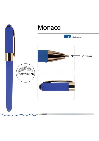 Bruno Visconti Monaco Tükenmez Kalem 0,5 mm Mavi