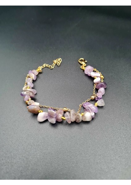 Sertifikalı Ametist Doğal Taş Bileklik Özel Tasarım fiyatları