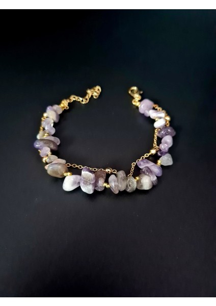 Sertifikalı Ametist Doğal Taş Bileklik Özel Tasarım modelleri