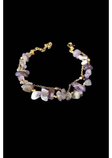 Sertifikalı Ametist Doğal Taş Bileklik Özel Tasarım fırsatları