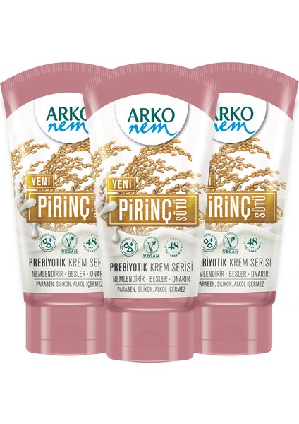 Nem Prebiyotik Krem Serisi Pirinç Sütü 3 x 60 ml