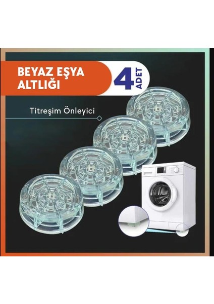 4 Adet Beyaz Eşya Altlığı Ayağı Çamaşır Bulaşık Makinası Buzdolabı Yükseltici Titreşim Önleyici fiyatları