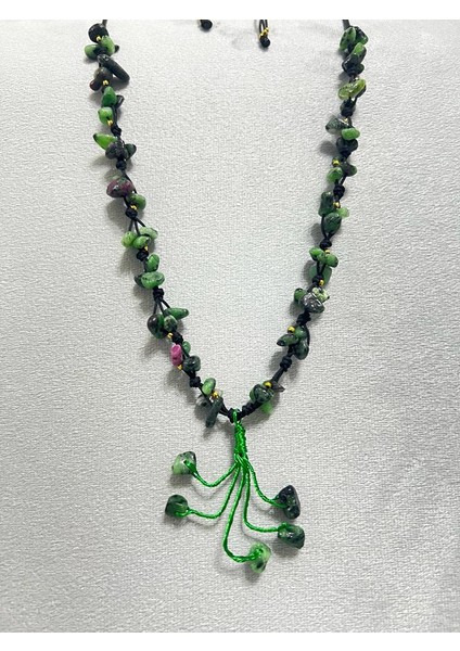 Sertifikalı Zümrüt Doğal Taş El Yapımı Tasarım Kolye