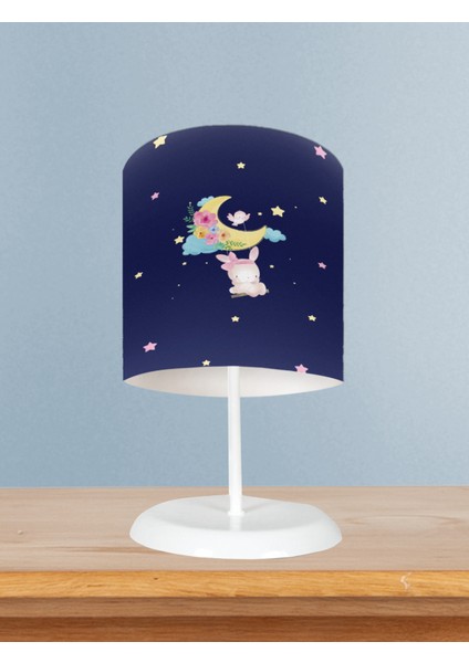 Bebek ve Çocuk Odası Ayda Sallanan Sevimli Hayvan Desenli Abajur