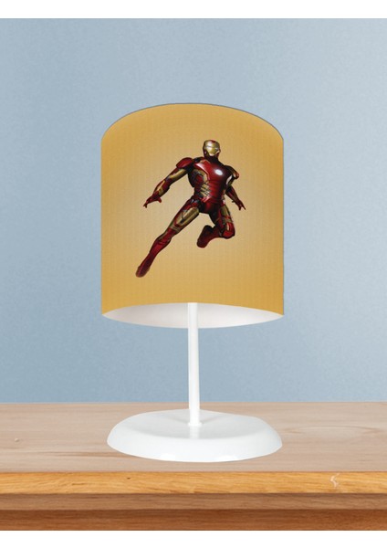 Bebek ve Çocuk Odası Iron Man Desenli Abajur