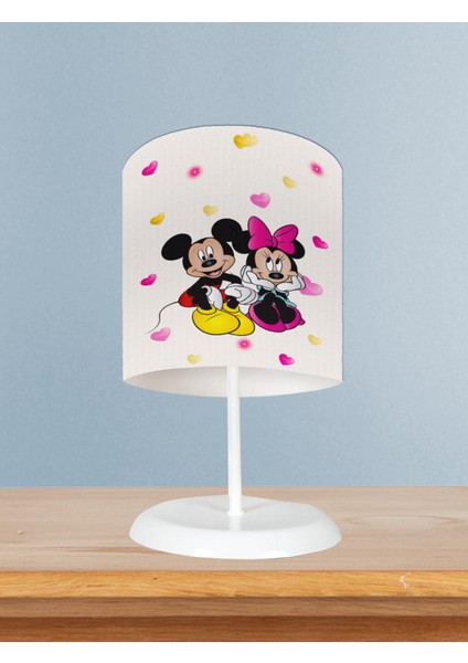 Bebek ve Çocuk Odası Mickey ve Minnie Mause Desenli Abajur
