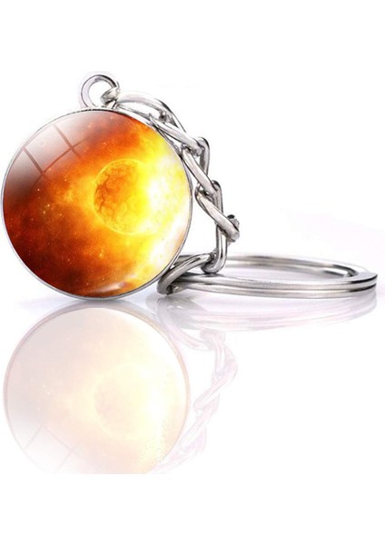 Solar System Planet Anahtarlık Aksesuarları Kolye Karanlıkta Parlıyor, Güneş (Yurt Dışından)