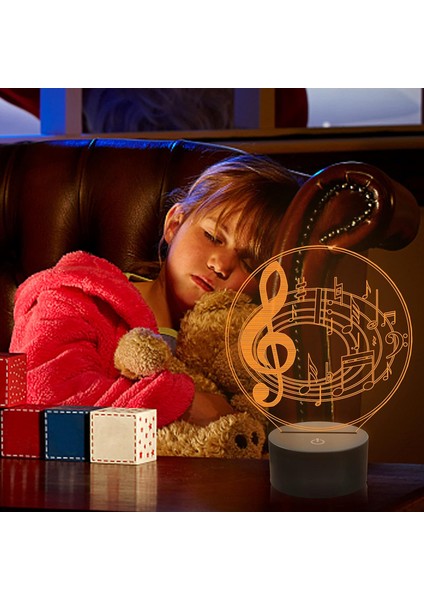 3D Müzik Notası Gece Işık Illusion LED Lamba, 16 Renk Değişimi Uzaktan Oda Ev Dekor Çocuk Erkek ve Kız Için Doğum Günü Hediyeleri Inanılmaz Fikir Seçimi (Yurt Dışından) modelleri