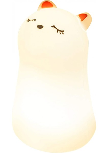 Sevimli Kedi Gece Lambaları, Silikon Kedi Gece Lambaları, Renk Değiştiren LED Kedi Işığı, Çocuklar Için Uzaktan Kumanda, Kızlar Için Hediye Beyaz (Yurt Dışından)