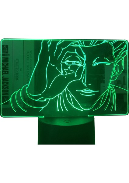Wekity 3D Illusion Nig;ht Işık;ht Anime Karakter Masa Lambası USB Powered 7 Renk LED Işık;ht Çocuklar Için Dokunmatik Anahtarı ile Hediye Yatak Odası Dekor (Yurt Dışından)